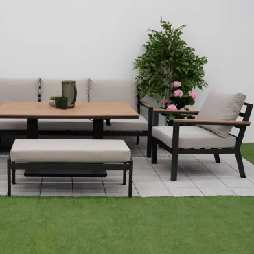 Heidi Left Hand Corner Sofa Dining Set & Rising Table