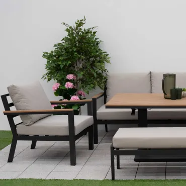 Heidi Right Hand Corner Sofa Dining Set & Rising Table