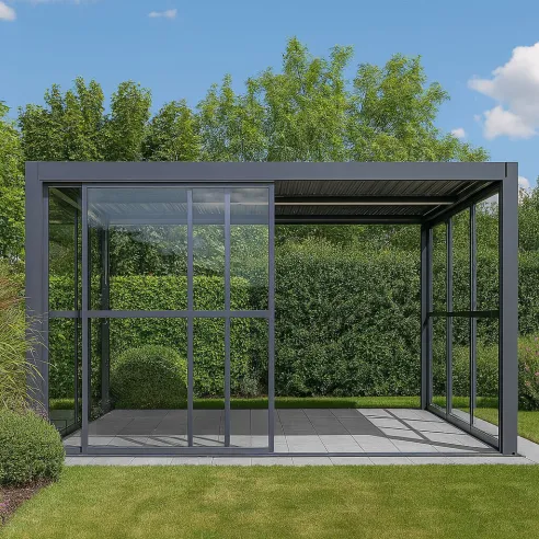 Como Pergola Sliding Transparent Doors 4m - 1 Como Pergola Sliding Transparent Doors 4m - 1