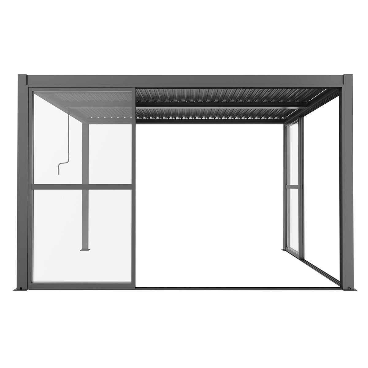 Como Pergola Sliding Transparent Doors 4m