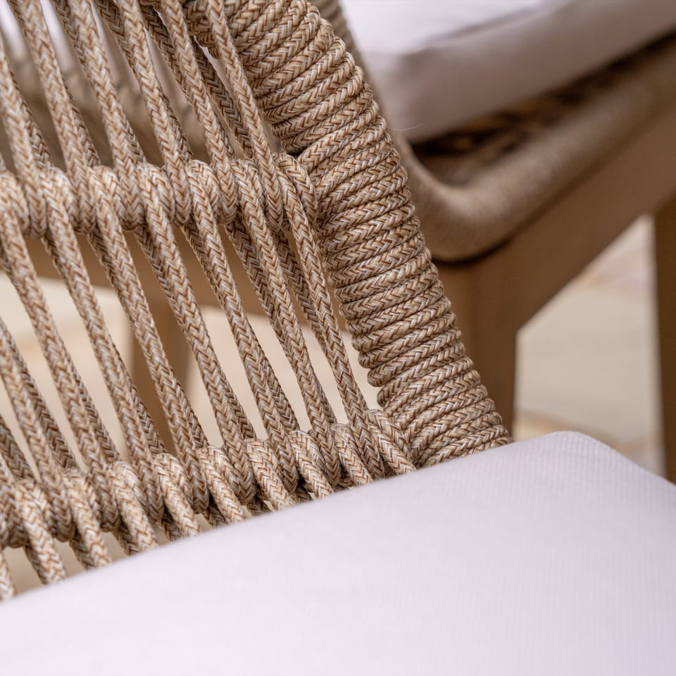Timber Rope Seat Madison 8 Seat Dining Acacia Wood Rope Dining