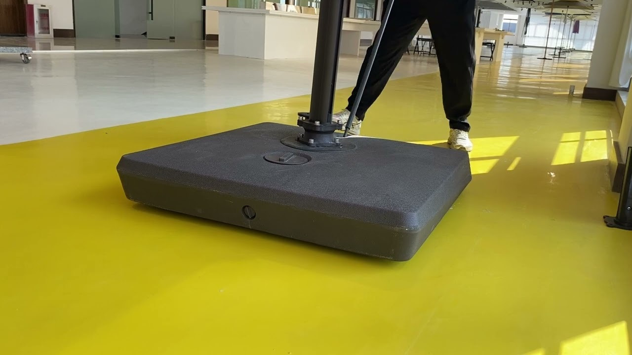 Fillable Plastic Base with Wheels