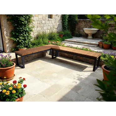 Mandalay Backless Corner Bench FSC®  - 3