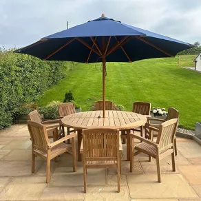 Marley 8 Chair Chunky Table Dining Set