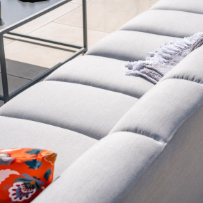 Zeus All Weather Fabric Aluminium Large Corner Sofa Lounging Set  - 14