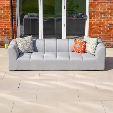 Zeus Fabric Aluminium 3 Seat Sofa