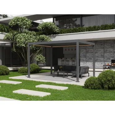Neptune 4 x 3m LED Retractable Roof Gazebo