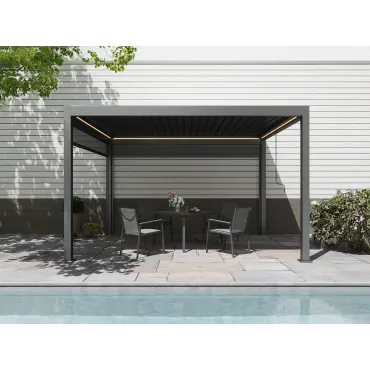Neptune 3 x 4m LED Retractable Roof Gazebo