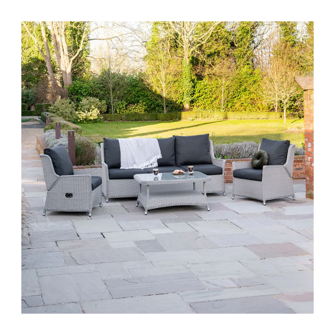 Talia Grande Rattan 3 Seater Sofa Set Lounging Set  - 2