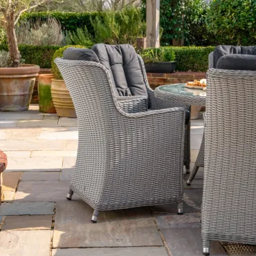 Talia 6 Seat Rattan Dining Set - Round Table