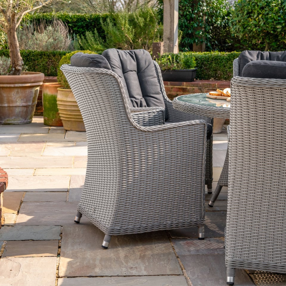 Talia 6 Seat Rattan Dining Set - Round Table