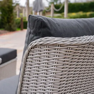 Talia 3 Seater Grande Rattan Lounge Dining Set with 2 Reclining Armchairs and Bench - Rising Table  - 4