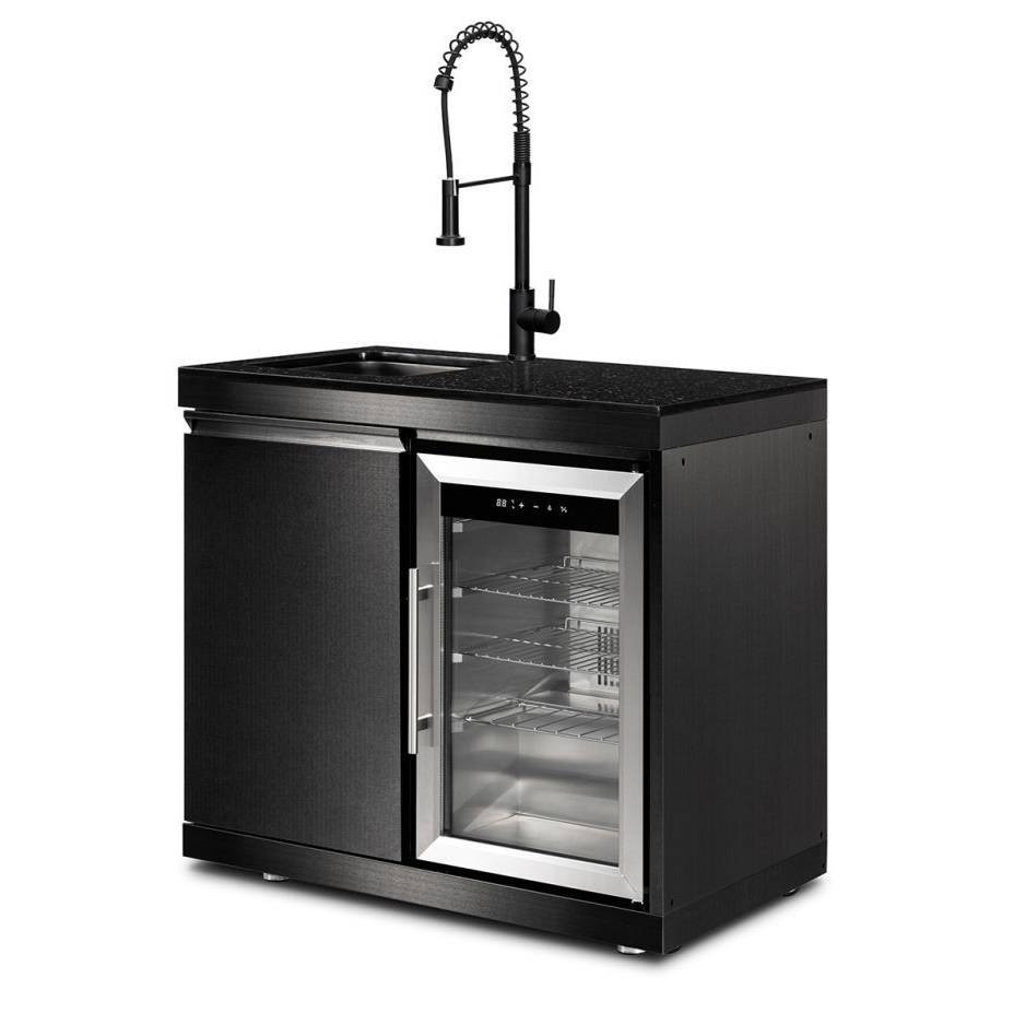 Premium Outdoor Kitchen Sink & Fridge Unit - Oasis Range