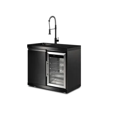 Premium Outdoor Kitchen Sink & Fridge Unit - Oasis Range