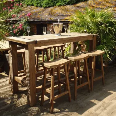 Reclaimed teak bar set Reclaimed teak bar set