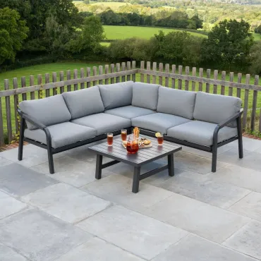 Teagan Aluminium Rope Corner Sofa Lounging Set