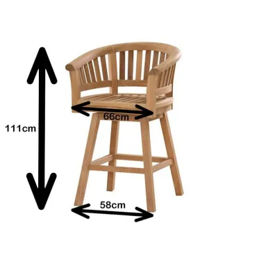 Half Moon Swivel Bar Chair