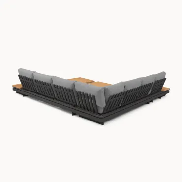 Bryson Aluminium Wood Deluxe Corner Sofa