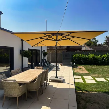Sicily 3M Square Cantilever Parasol With LED Lights