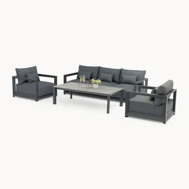Rex Aluminium 3 Seater Sofa Lounging Set