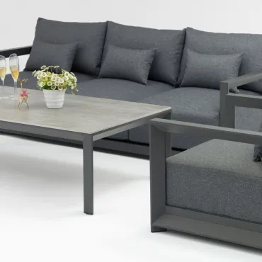 Rex Aluminium 3 Seater Sofa Lounging Set