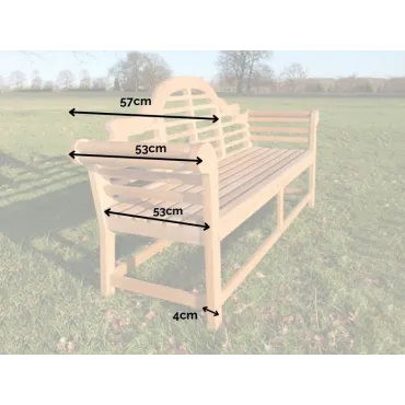 Lutyens 1.9m Bench - Teak Certified