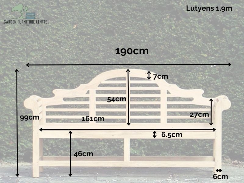 Lutyens 1.9m Bench - Teak Certified
