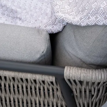 Sophia 3 Seater Rattan Aluminium Lounge Dining Set with 2 Armchairs Bench - Rising Table