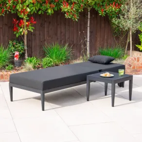 Duke Fabric Aluminium Sun Lounger