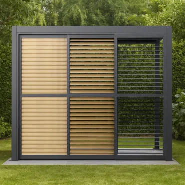 Como Pergola Sliding Louvre Panel Door 3m