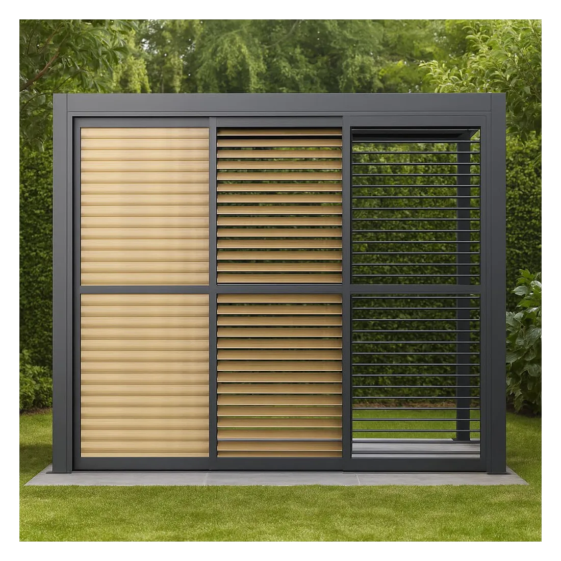 Como Pergola Sliding Louvre Panel Door 3m