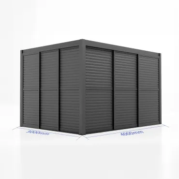 Como Pergola Sliding Louvre Panel Door 4m