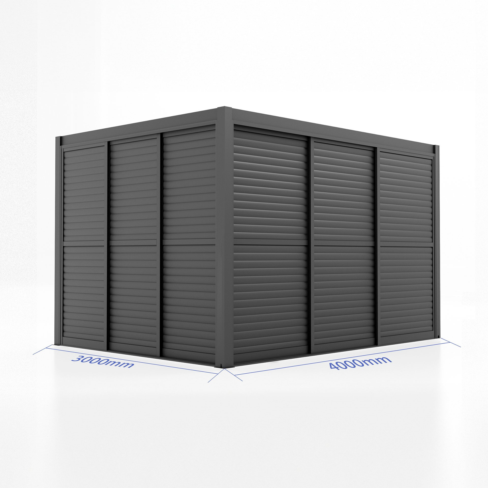 Como Pergola Sliding Louvre Panel Door 4m