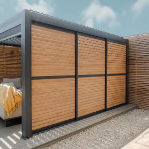 Como Pergola Sliding Louvre Panel Door 4m