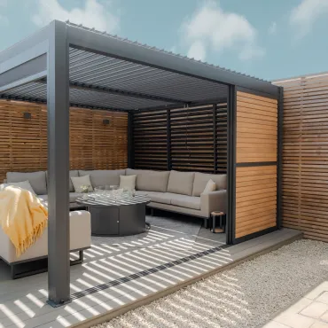 Como Pergola Sliding Louvre Panel Door 4m