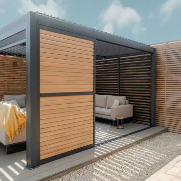 Como Pergola Sliding Louvre Panel Door 4m