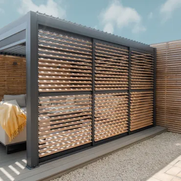 Como Pergola Sliding Louvre Panel Door 4m