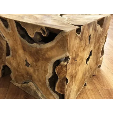 Reclaimed Teak Root Square Coffee Table