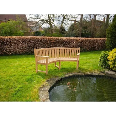 Contour Curved Bench With Arms