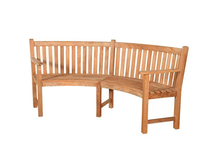 Contour Curved Bench With Arms