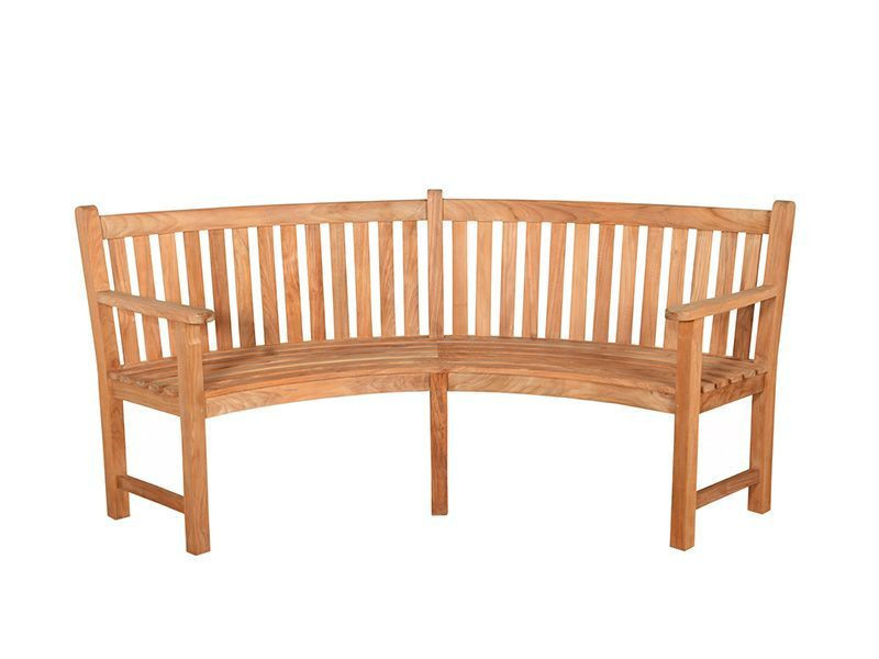 Contour Curved Bench With Arms