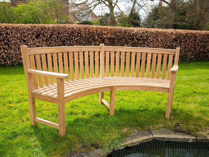 Contour Curved Bench With Arms