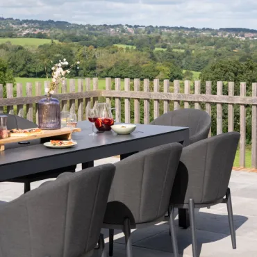 Duke 8 Seat Rectangular Aluminium Dining