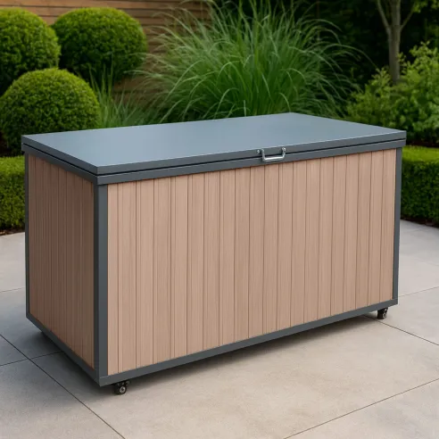 Aluminium Storage Box - Wood Effect