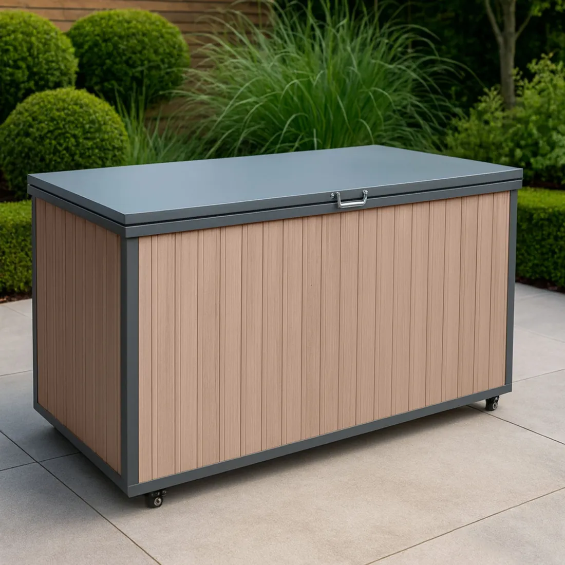 Aluminium Storage Box - Wood Effect