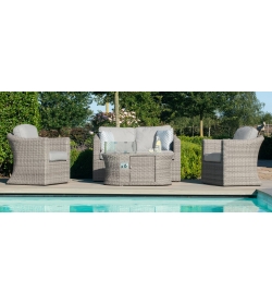 Oxford 2 Seat Set - With Firepit Coffee Table