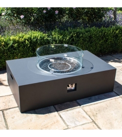 Gas Fire Pit Coffee Table Rectangular