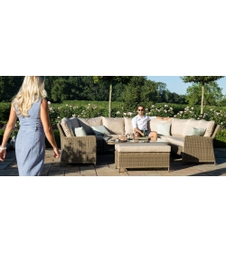 Winchester Royal U Shaped Sofa Set - With Rising Table