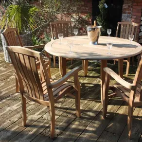 Westminster 6 Chair Dining Set - Certified Teak