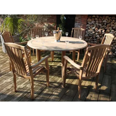 Westminster 6 Chair Dining Set - Certified Teak